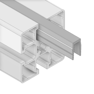 61-010-0 MODULAR SOLUTIONS PVC COVER PROFILE GRAY, 2M